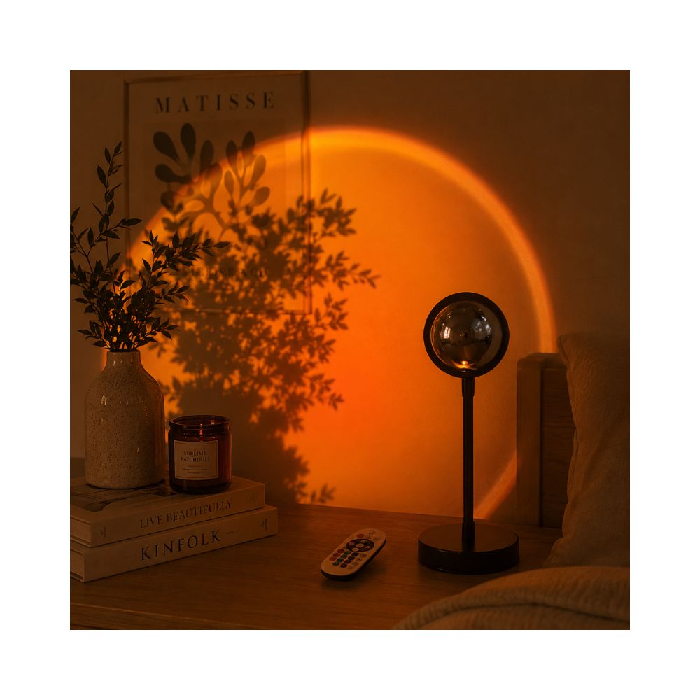 luminária pôr do sol LED decoração