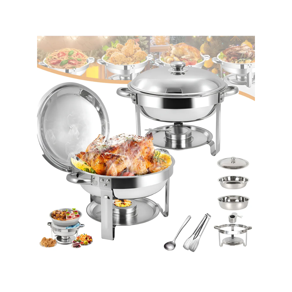 rechaud redondo 6 litros aço Inox