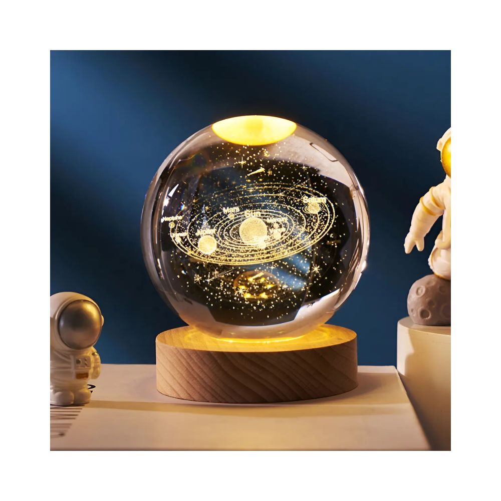 Luminária de crital led 3 d