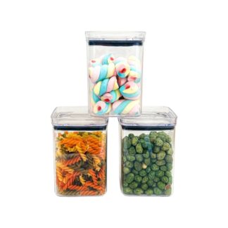 kit 3 potes herméticos