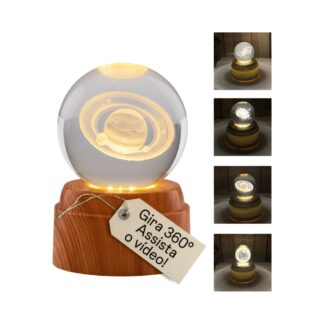 luminária bola de cristal led.