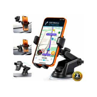 suporte de celular para carro 360 com ventosa forte fixado no painel e ajuste giratório